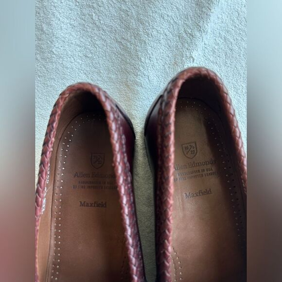 Allen Edmonds "Maxfield"‎ Men's 11 D Maroon Leather Dress Shoe Tassel Loafer - Picture 5 of 11